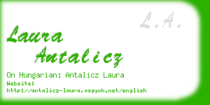 laura antalicz business card